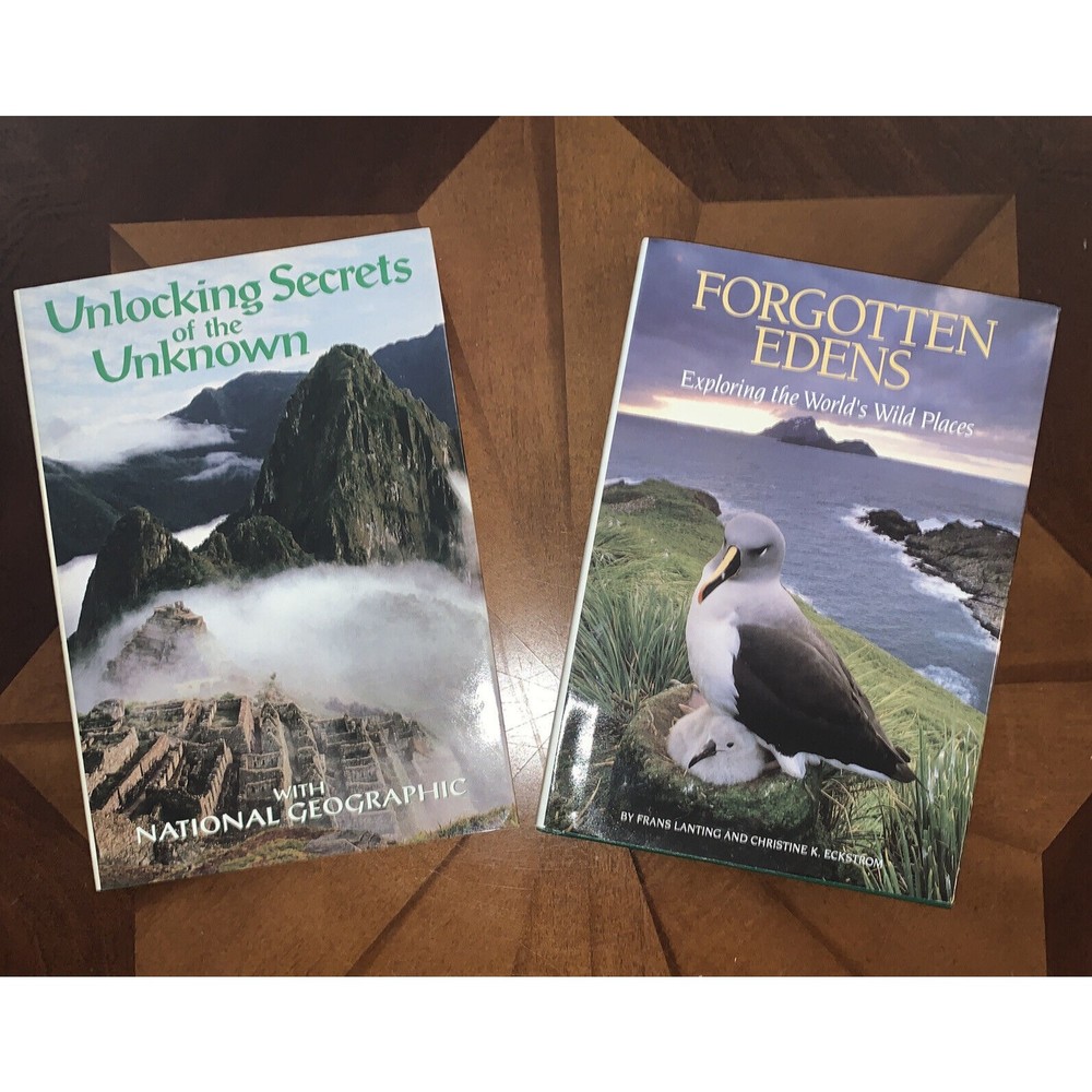 Lot of 2 National Geographic Books- Forgotten Edens, Unlocking Secrets…